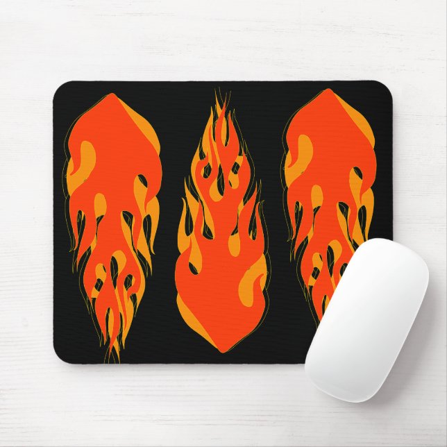 Hot Lick Flames Mouse Pad (With Mouse)