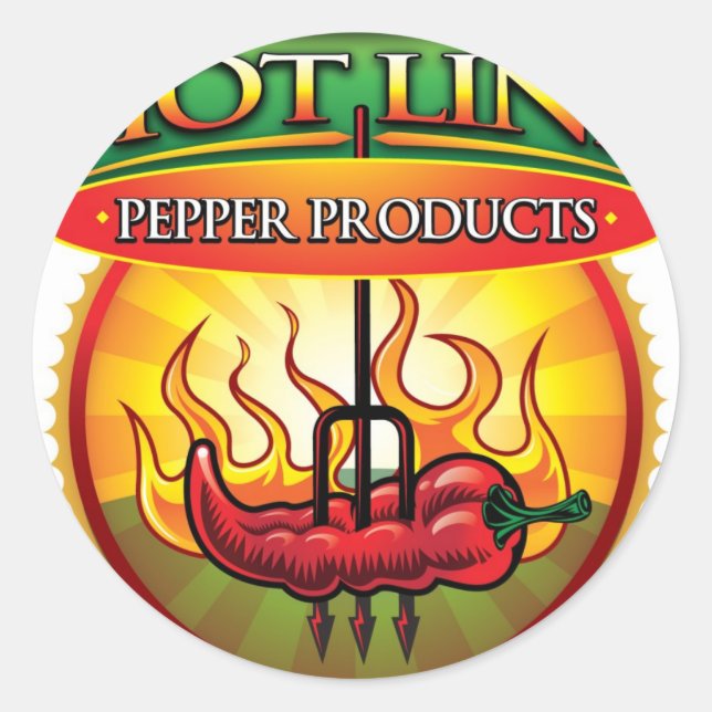 Hot Line Pepper Products Classic Round Sticker (Front)