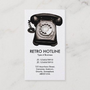 Hot Line - White (Platinum) Business Card