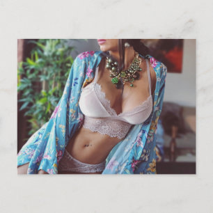 ㋡ ㋛ ☺ Hot ! Lingerie Model photo postcard ㋡ ㋛ ☺
