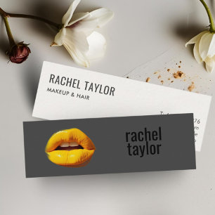 Hot Lips Charcoal Makeup Business Card