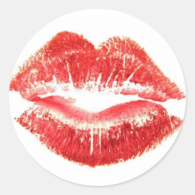 Hot Lips Classic Round Sticker (Front)