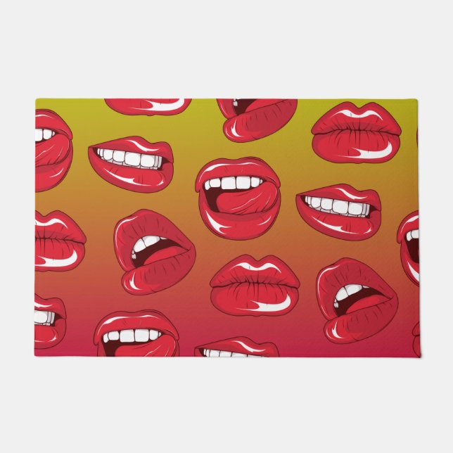 Hot Lips Doormat (Front)