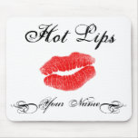 "Hot Lips" In White Mousepad