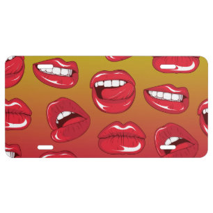 Hot Lips License Plate