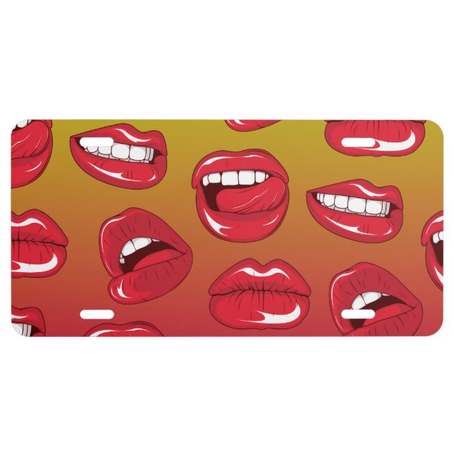 Hot Lips License Plate (Front)