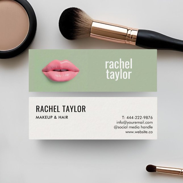 Hot Lips | Mint Makeup Business Card (Creator Uploaded)
