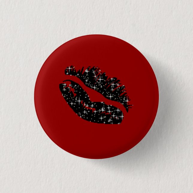 Hot lips pinback button (Front)