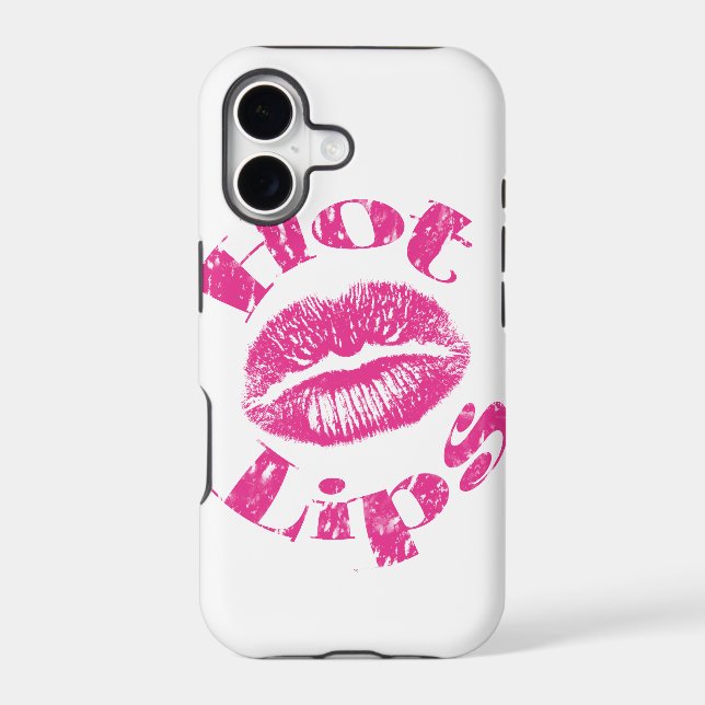 Hot Lips! Pink Lips Iphone Case (Back)