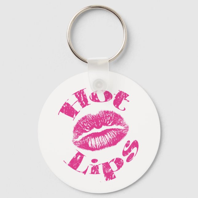 Hot Lips! Pink Lips Keychain (Front)