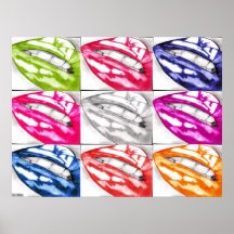 Hot Lips Pop Art  Poster (Improved!)