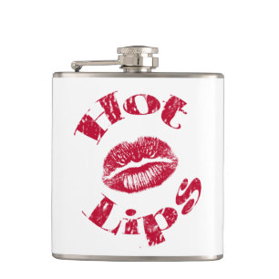 Hot Lips, Red Lips Hip Flask
