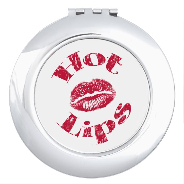 Hot Lips, Red Lips Mirror For Makeup (Front)