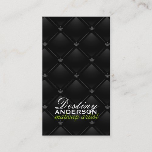 Hot  Lips _ Tufted Makeup Business Cards
