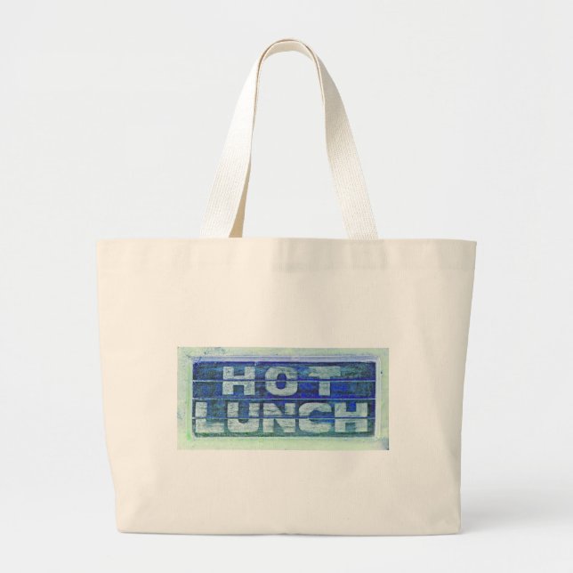 Hot Lunch Large Tote Bag (Front)