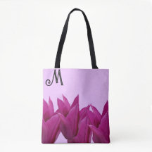 Hot M monogram purple flowers pink summer beach