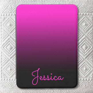 Hot Magenta and Black Ombre Kindle Cover