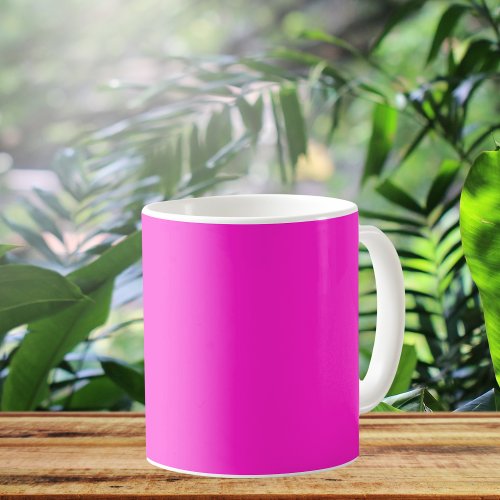 Hot Magenta Solid Color Coffee Mug