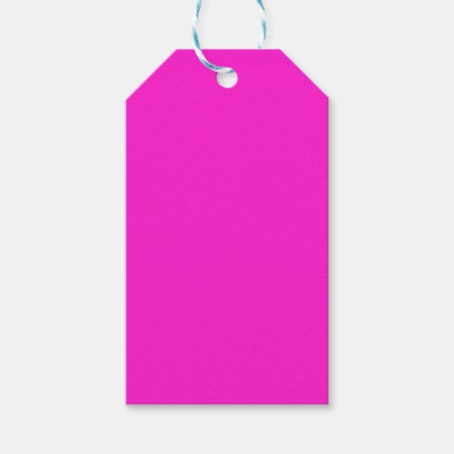Hot Magenta Solid Color Gift Tags