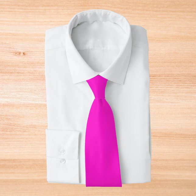 Hot Magenta Solid Color Neck Tie (Creator Uploaded)