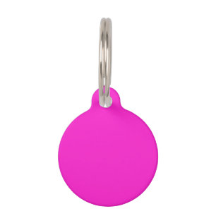 Hot Magenta Solid Color Pet ID Tag