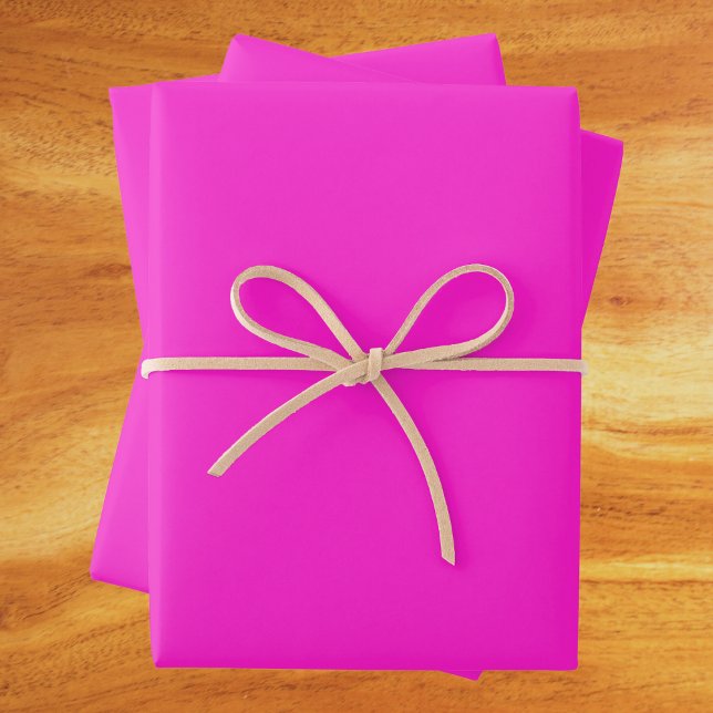 Hot Magenta Solid Color Wrapping Paper Sheets (Creator Uploaded)