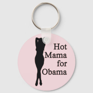 hot mama for obama keychain