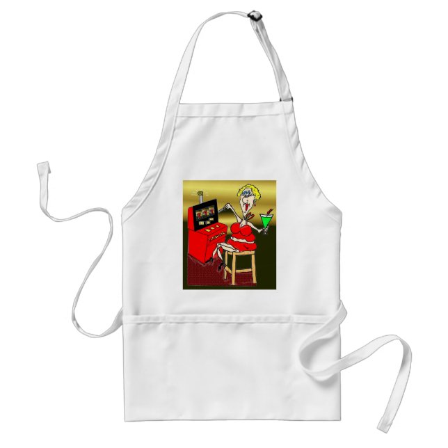 hot mama lucky 7's slot machine martini apron (Front)