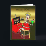 HOT MAMA SLOT MACHINE LUCKY 7'S 90th BIRTHDAY CARD<br><div class="desc">NETTA'S ART,  HOT MAMA COLLECTION</div>