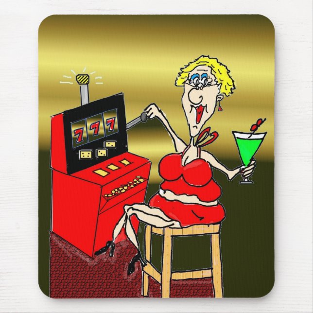 HOT MAMA SLOT MACHINE MARTINI MOUSEPAD (Front)