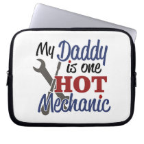 Hot Mechanic Dad Laptop Sleeve
