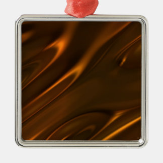 Hot Melted Liquid Chocolate Textured Metal Ornament