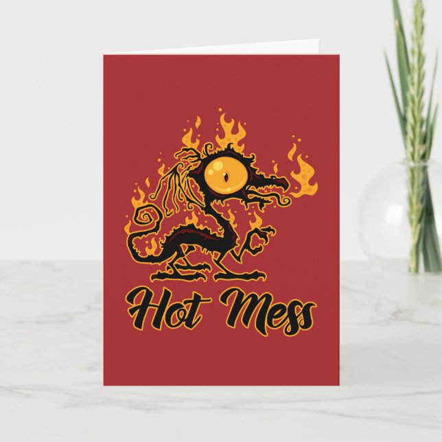 Hot Mess Crispy Dragon Card (Front)