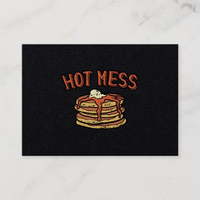Hot Mess Pancake Breakfast Business Card (Front)