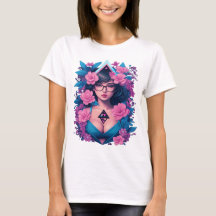 hot mom summer flowers pink blue turquoise