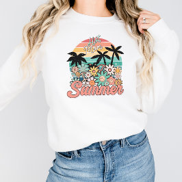 Hot Mom Summer Shirt Trendy Retro Vibes Sweatshirt