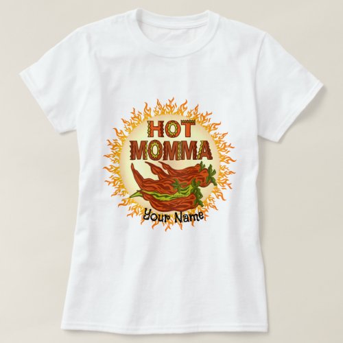 Hot Momma custom name t_shirt