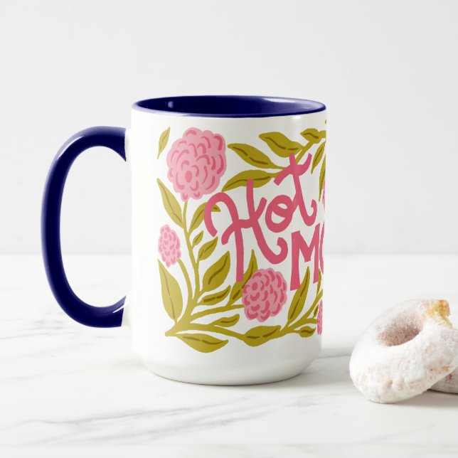 Hot Momma Mother's Day 15 oz Mug (With Donut)