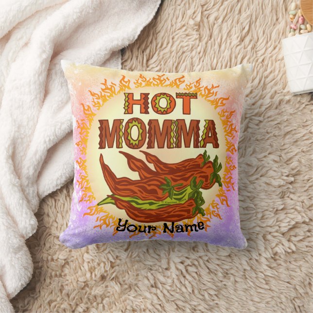 Hot Momma  Throw Pillow (Blanket)
