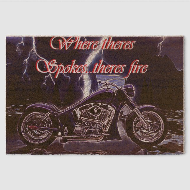 "Hot Motorcycle" Fiber Doormat (Front)