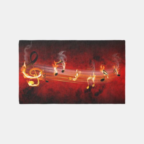 Hot Music Notes 5x3 Rug