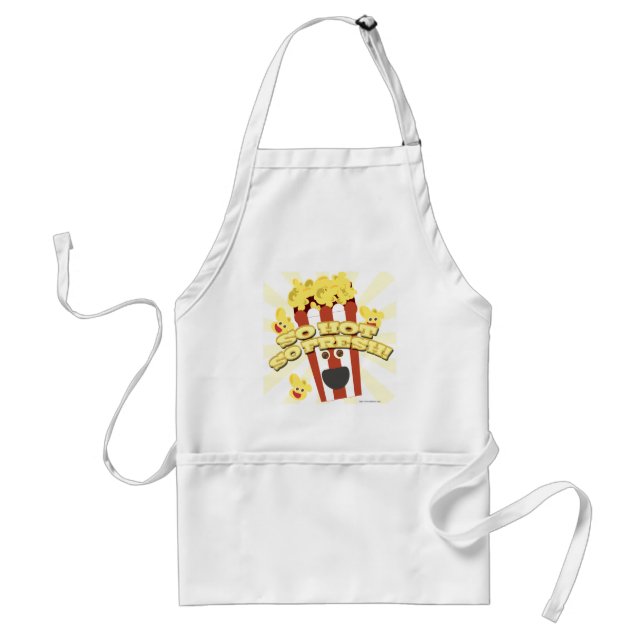 Hot N Fresh Popcorn Adult Apron (Front)