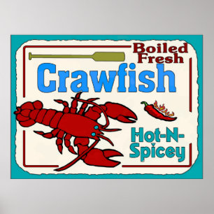 Hot N Spicy Boiled Crawfish Sign