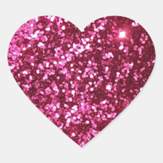HOT NEON PINK SPARKLE GLITTER BACKGROUND PARTY FUN HEART STICKER
