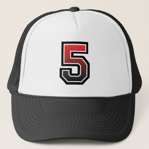 Hot Number 5 Trucker Hat