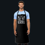 Hot Off The Grill BBQ Large Black Apron<br><div class="desc">Add some humor to your BBQ!</div>