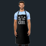 Hot Off The Grill BBQ Large Black Apron<br><div class="desc">Add some humor to your BBQ!</div>