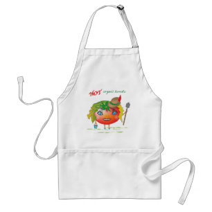 Hot Organic Tomato Adult Apron