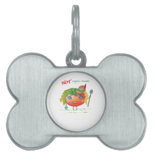 Hot Organic Tomato, Customize Pet Name Tag