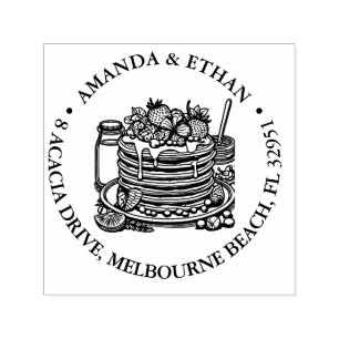 Hot Pancake Snack Theme Self-inking Stamp